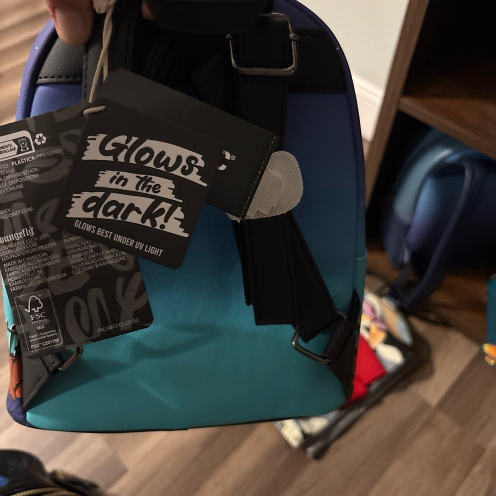 Loungefly Blue and Orange Stitch Halloween Backpack - Picture 3 of 4